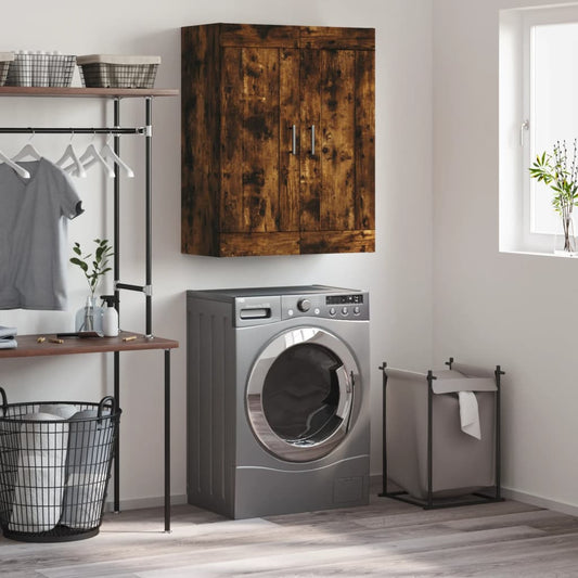 Mobile a Parete Rovere Fumo 69,5x34x90 cm in Legno Multistrato - homemem39