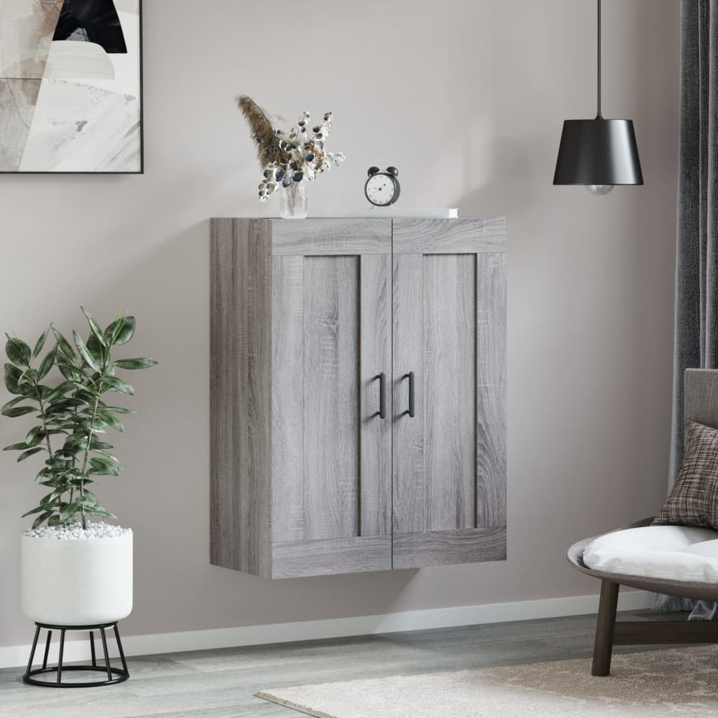 Mobile a Parete Grigio Sonoma 69,5x34x90 cm Legno Multistrato - homemem39