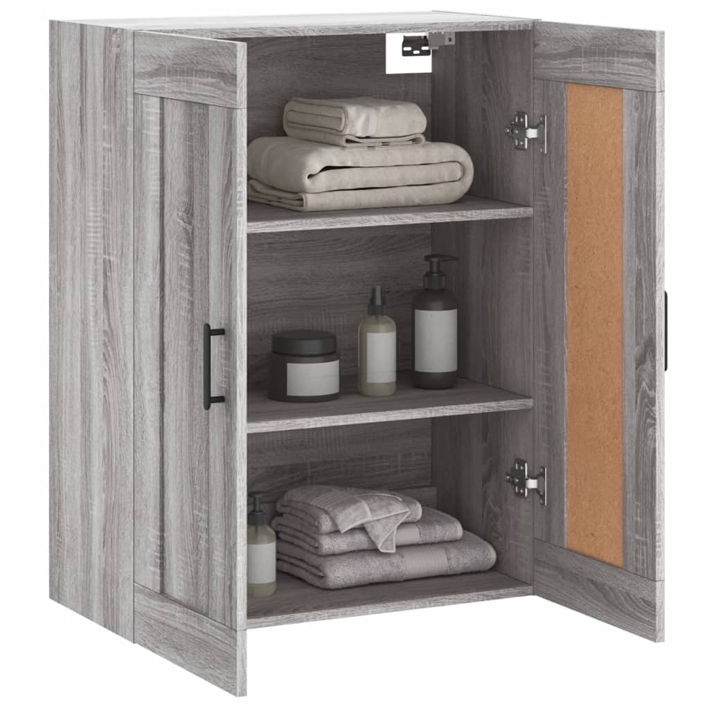 Mobile a Parete Grigio Sonoma 69,5x34x90 cm Legno Multistrato | homemem39