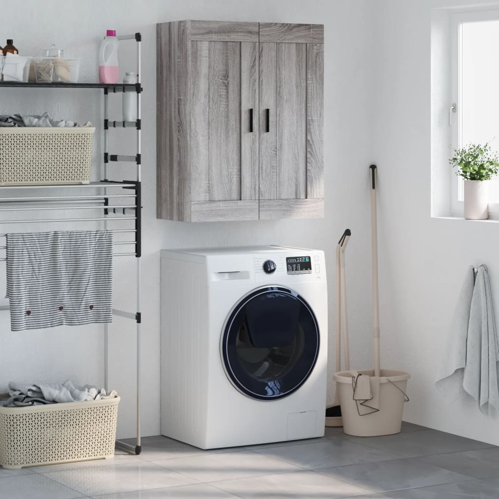 Mobile a Parete Grigio Sonoma 69,5x34x90 cm Legno Multistrato - homemem39