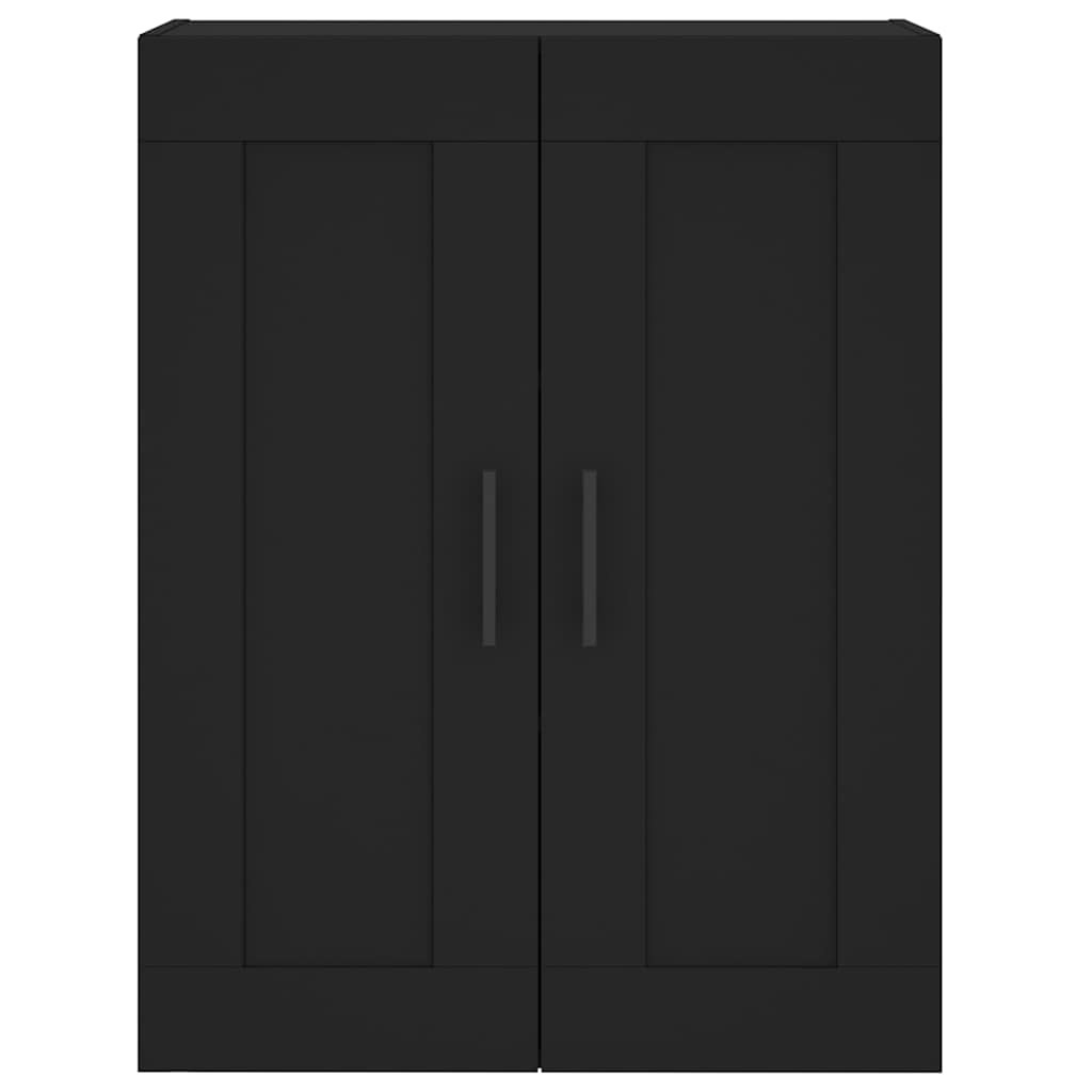 Mobile a Parete Nero 69,5x34,90 cm in Legno Multistrato | homemem39