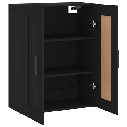 Mobile a Parete Nero 69,5x34,90 cm in Legno Multistrato | homemem39