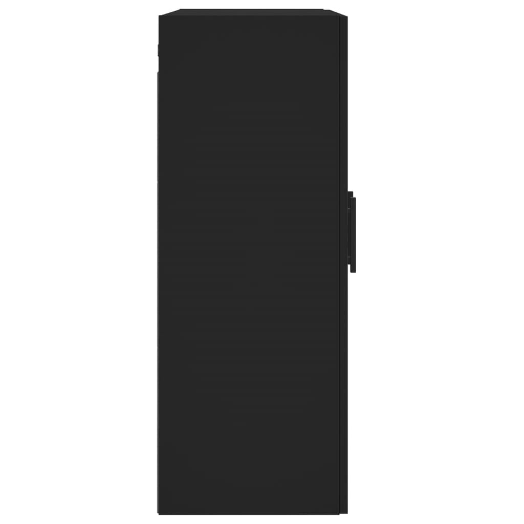 Mobile a Parete Nero 69,5x34,90 cm in Legno Multistrato - homemem39