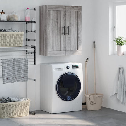 Mobile a Parete Grigio Sonoma 69,5x34x90 cm Legno Multistrato - homemem39