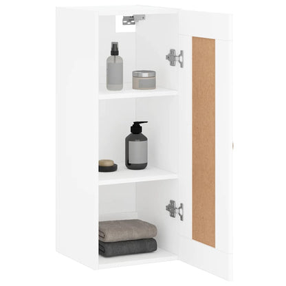 Mobile a Parete Bianco 34,5x34x90 cm in Legno Multistrato - homemem39