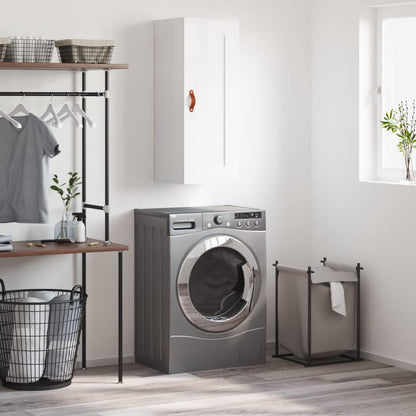 Mobile Parete Bianco Lucido 34,5x34x90 cm in Legno Multistrato - homemem39