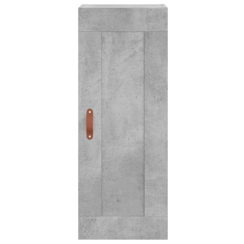 Mobile a Parete Grigio Cemento 34,5x34x90 cm Legno Multistrato - homemem39