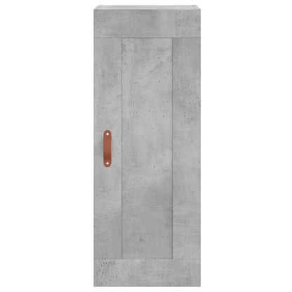 Mobile a Parete Grigio Cemento 34,5x34x90 cm Legno Multistrato - homemem39