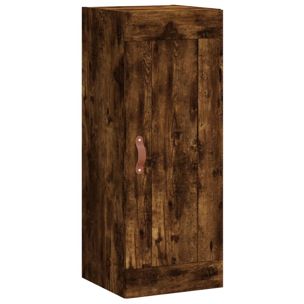 Mobile a Parete Rovere Fumo 34,5x34x90 cm in Legno Multistrato - homemem39