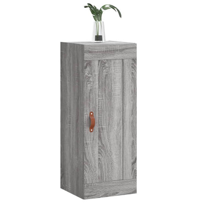 Mobile a Parete Grigio Sonoma 34,5x34x90 cm Legno Multistrato