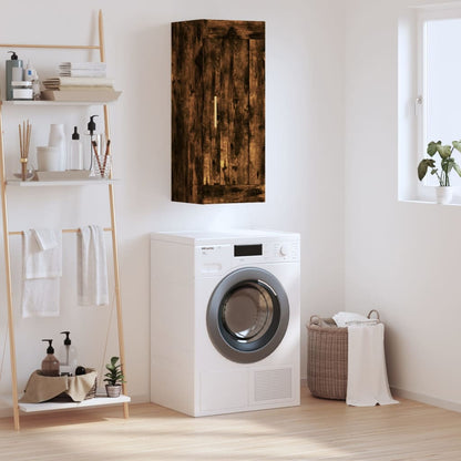 Mobile a Parete Rovere Fumo 34,5x34x90 cm in Legno Multistrato - homemem39