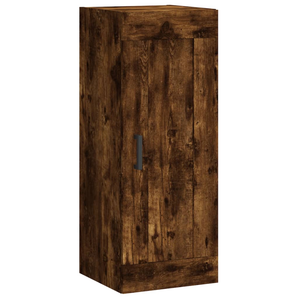 Mobile a Parete Rovere Fumo 34,5x34x90 cm in Legno Multistrato - homemem39