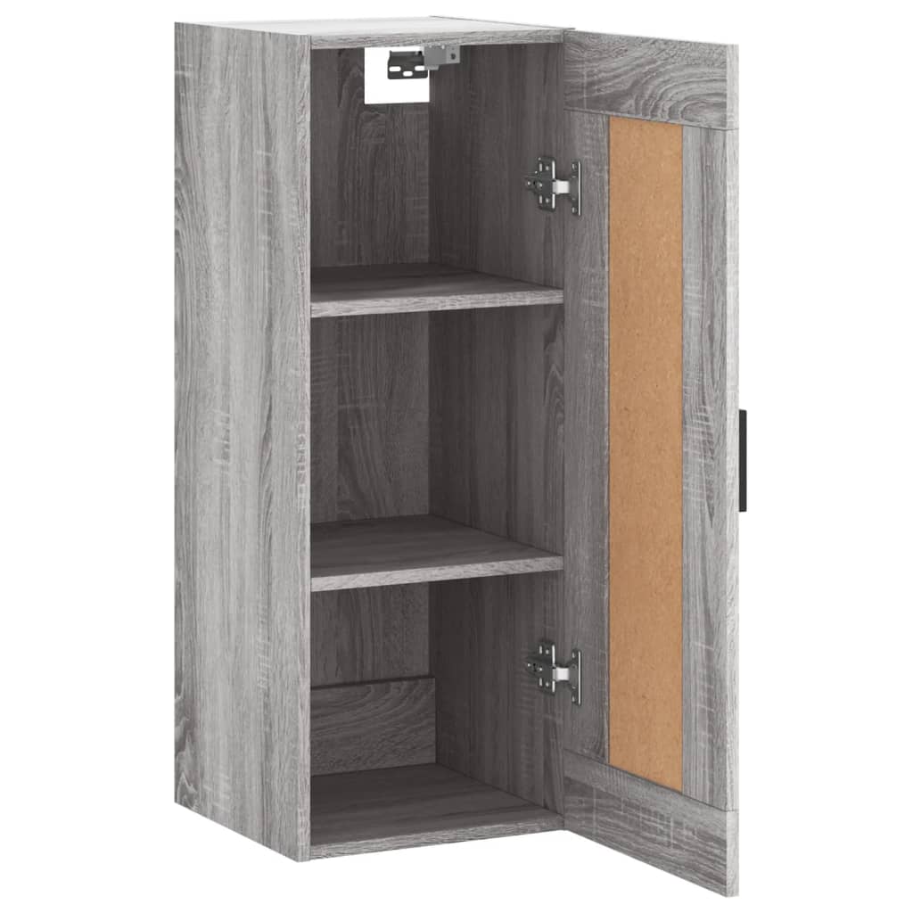 Mobile a Parete Grigio Sonoma 34,5x34x90 cm Legno Multistrato - homemem39