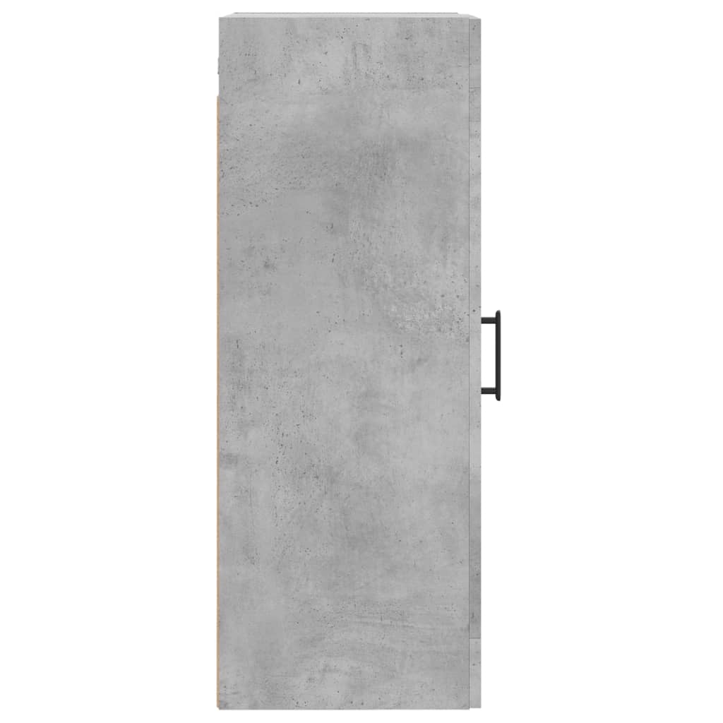 Mobile a Parete Grigio Cemento 34,5x34x90 cm Legno Multistrato - homemem39