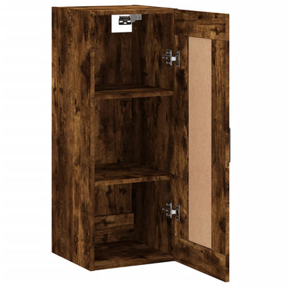 Mobile a Parete Rovere Fumo 34,5x34x90 cm in Legno Multistrato - homemem39