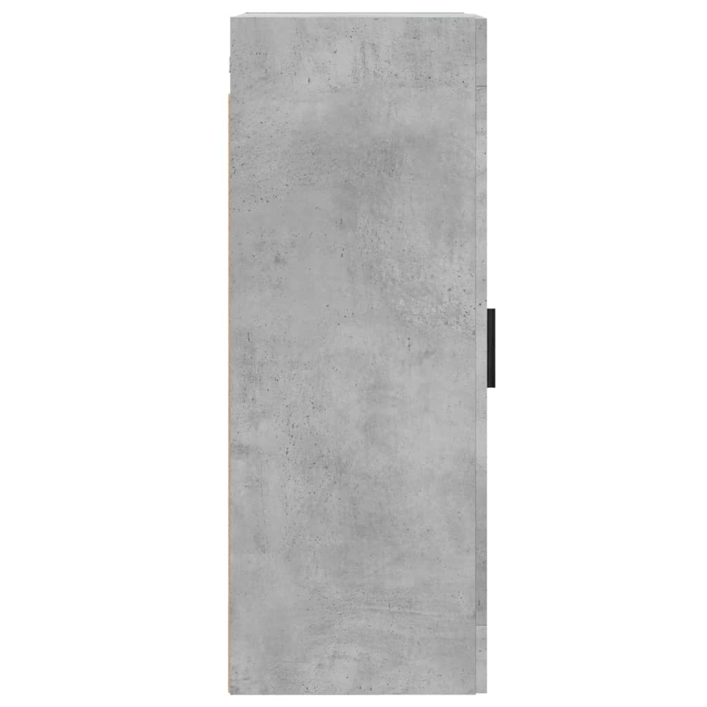 Mobile a Parete Grigio Cemento 34,5x34x90 cm Legno Multistrato