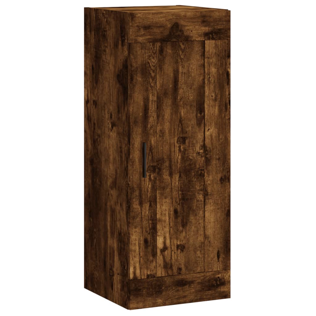 Mobile a Parete Rovere Fumo 34,5x34x90 cm in Legno Multistrato - homemem39
