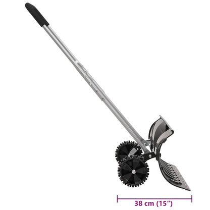 Pala da Neve con Manico Allungabile Nero 66cm Lama Acciaio - homemem39