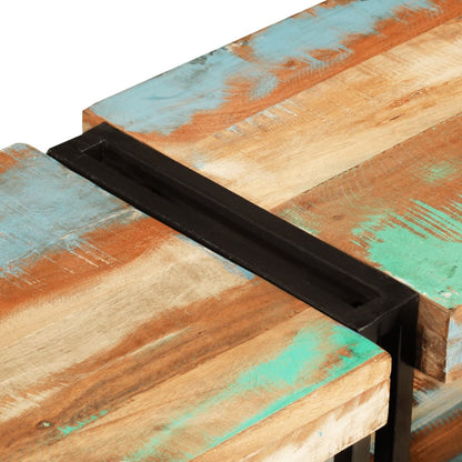 Mobile Porta TV 140x30x40 cm in Legno Massello di Recupero - homemem39