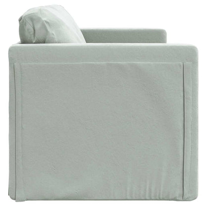 Divano Letto da Terra 2 in 1 Grigio Chiaro 122x204x55cm Velluto - homemem39