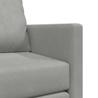 Divano Letto da Terra 2 in 1 Grigio Chiaro 122x204x55cm Velluto | homemem39