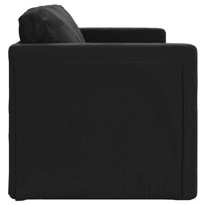 Divano Letto da Terra 2 in 1 Nero 122x204x55 cm Velluto | homemem39