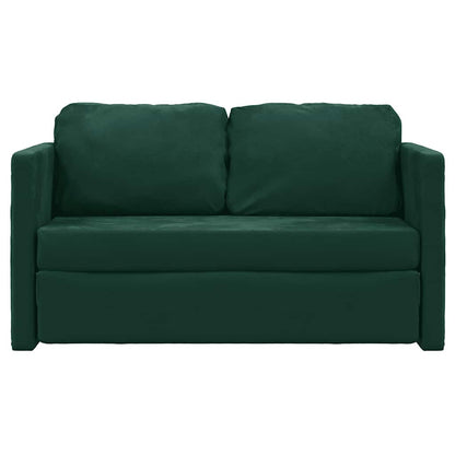 Divano Letto da Terra 2 in 1 Verde Scuro 122x204x55 cm Velluto | homemem39