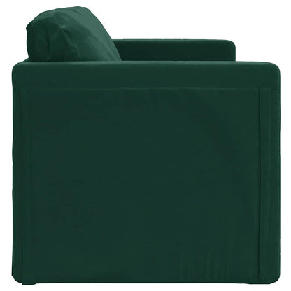 Divano Letto da Terra 2 in 1 Verde Scuro 122x204x55 cm Velluto | homemem39