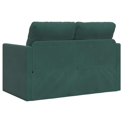 Divano Letto da Terra 2 in 1 Verde Scuro 122x204x55 cm Velluto | homemem39