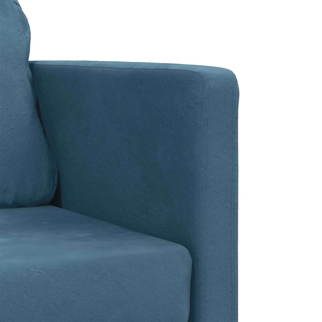 Divano Letto da Terra 2 in 1 Blu 122x204x55 cm Velluto | homemem39