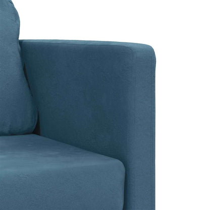 Divano Letto da Terra 2 in 1 Blu 122x204x55 cm Velluto | homemem39
