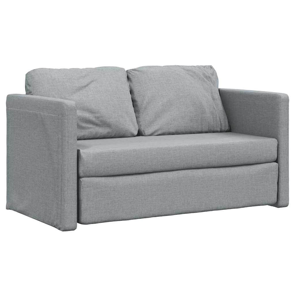 Divano Letto da Terra 2 in 1 Grigio Chiaro 112x174x55cm Tessuto | homemem39
