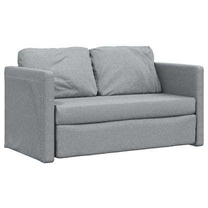 Divano Letto da Terra 2 in 1 Grigio Chiaro 112x174x55cm Tessuto | homemem39