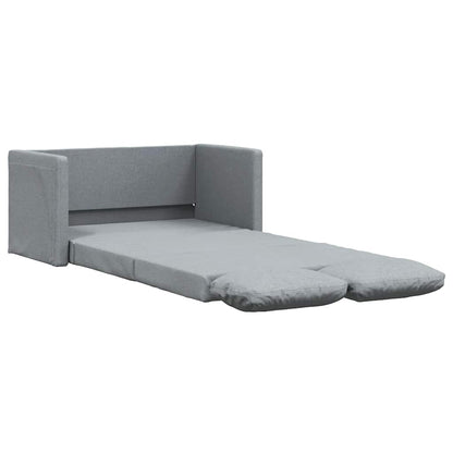 Divano Letto da Terra 2 in 1 Grigio Chiaro 112x174x55cm Tessuto - homemem39