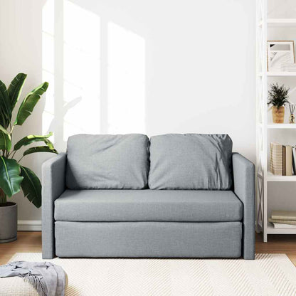 Divano Letto da Terra 2 in 1 Grigio Chiaro 112x174x55cm Tessuto | homemem39
