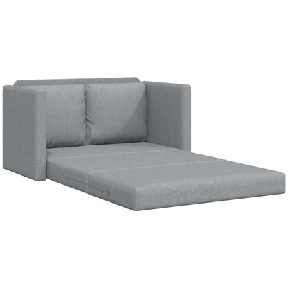 Divano Letto da Terra 2 in 1 Grigio Chiaro 112x174x55cm Tessuto | homemem39