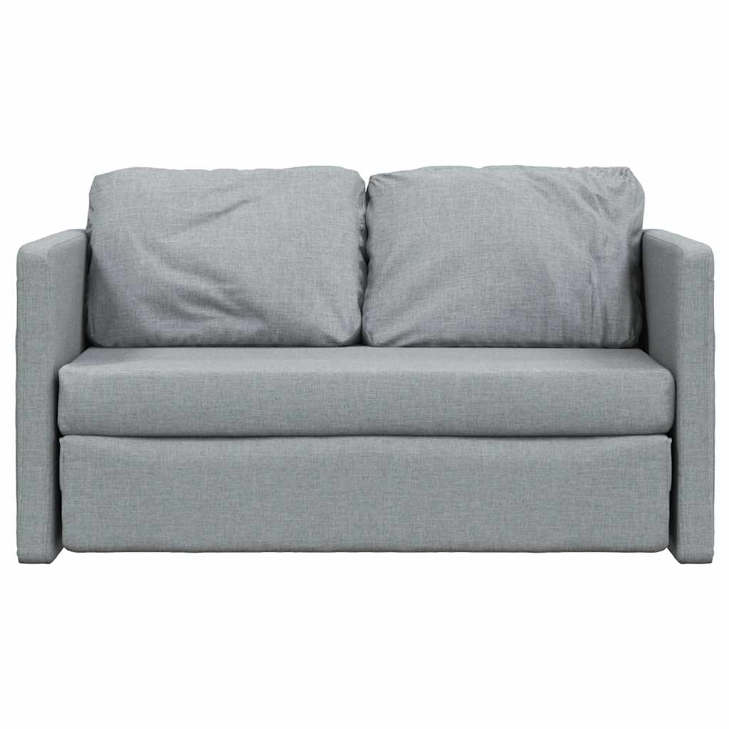 Divano Letto da Terra 2 in 1 Grigio Chiaro 112x174x55cm Tessuto | homemem39