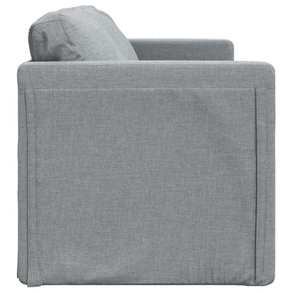 Divano Letto da Terra 2 in 1 Grigio Chiaro 112x174x55cm Tessuto | homemem39