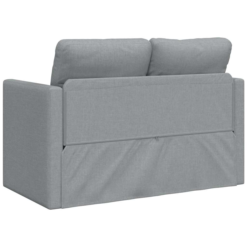 Divano Letto da Terra 2 in 1 Grigio Chiaro 112x174x55cm Tessuto | homemem39