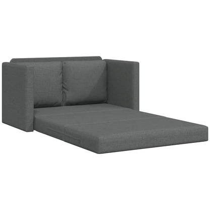 Divano Letto da Terra 2 in 1 Grigio Scuro 112x174x55 cm Tessuto | homemem39