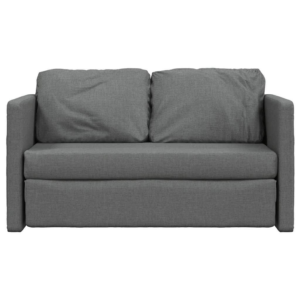 Divano Letto da Terra 2 in 1 Grigio Scuro 112x174x55 cm Tessuto - homemem39