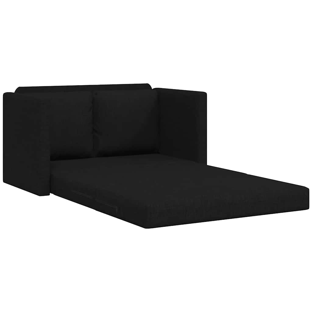 Divano Letto da Terra 2 in 1 Nero 112x174x55 cm Tessuto | homemem39