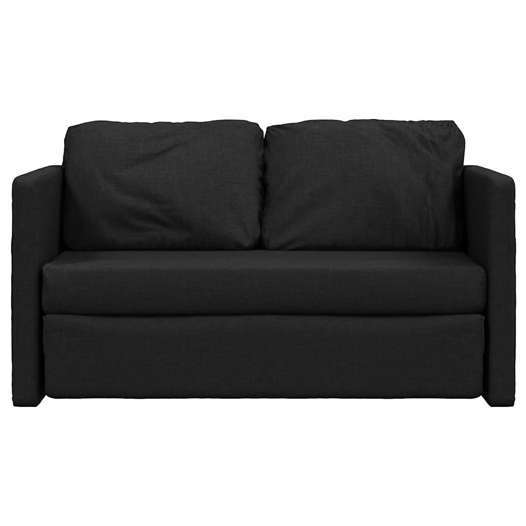Divano Letto da Terra 2 in 1 Nero 112x174x55 cm Tessuto - homemem39