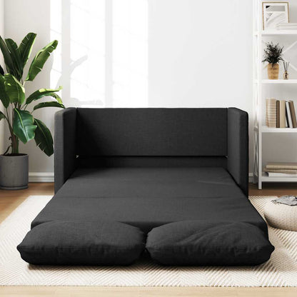 Divano Letto da Terra 2 in 1 Nero 112x174x55 cm Tessuto - homemem39