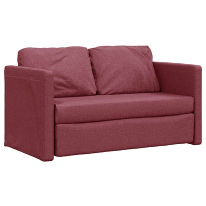 Divano Letto da Terra 2 in 1 Rosso Vino 112x174x55cm Tessuto | homemem39