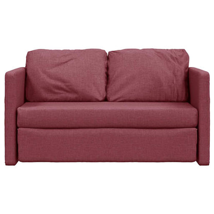Divano Letto da Terra 2 in 1 Rosso Vino 112x174x55cm Tessuto | homemem39