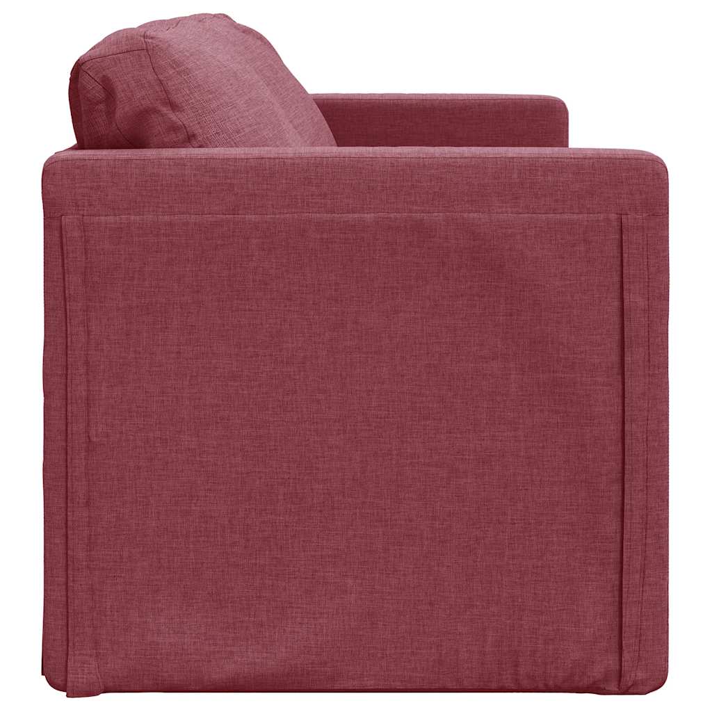 Divano Letto da Terra 2 in 1 Rosso Vino 112x174x55cm Tessuto - homemem39