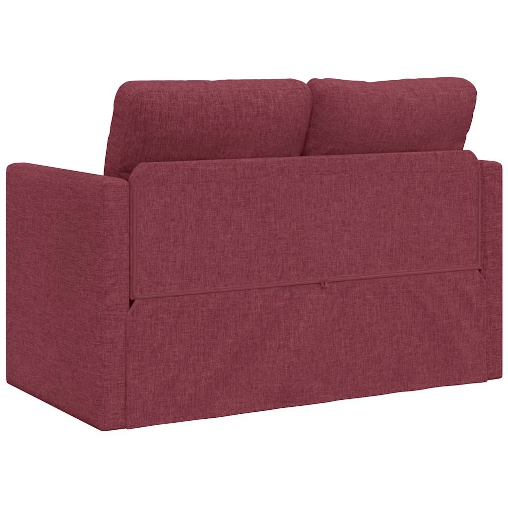 Divano Letto da Terra 2 in 1 Rosso Vino 112x174x55cm Tessuto | homemem39