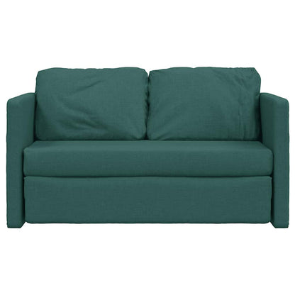 Divano Letto da Terra 2 in 1 Verde Scuro 112x174x55 cm Tessuto | homemem39
