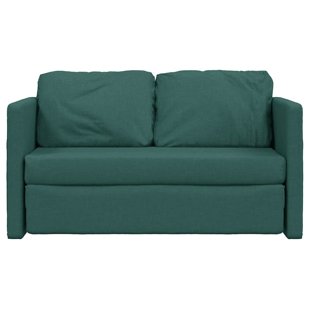 Divano Letto da Terra 2 in 1 Verde Scuro 112x174x55 cm Tessuto - homemem39